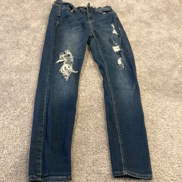 Mudd FLX Stretch High-Rise Distressed Jegging Size 3 - Picture 1 of 8